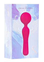 Swan The Swan Sceptre Rechargeable Silicone Dual End Wand Massager - Magenta/Red
