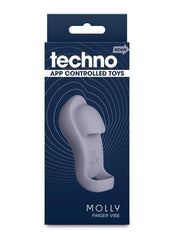 Techno Molly Rechargeable Silicone App Compatible Vibrator - Gray/Grey