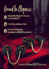 Temptasia Ardor Silicone Wrist and Ankle Restraints with Bow