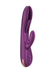 Terri App Controlled Kinky Finger Tapping Rabbit Vibrator - Gold/Purple
