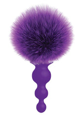 The 9's - Cottontails Silicone Beaded Bunny Tail Butt Plug - Purple