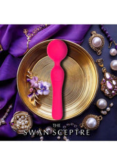The Swan Sceptre Rechargeable Silicone Dual End Wand Massager
