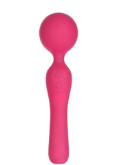 The Swan Sceptre Rechargeable Silicone Dual End Wand Massager - Berry