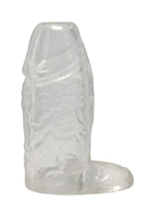 Titanmen Cock Sleeve with Ball Strap - Clear - 4.5in