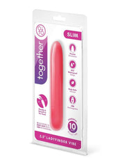 Together Slim Ladyfinger Silicone Rechargeable Vibrator - Pink