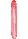 Translucence Smooth Double Dildo - Pink - 12in