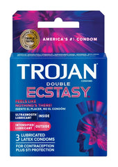 Trojan Double Ecstasy Condoms - 3 Pack