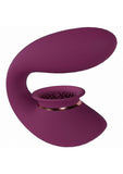 Twitch 3 Silicone Rechargeable Suction and Tongue Vibrator - Burgundy/Red