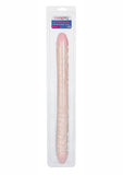 Vanilla Duo Veined Double Dildo - Ivory/Vanilla - 18in