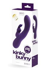 Vedo Kinky Bunny Plus Rechargeable Silicone Rabbit Vibrator - Deep Purple/Purple