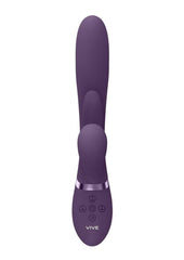 Vive Kura Rechargeable Silicone Triple Motor Thrusting G-Spot with Flapper and Air Wave Clit Stimulation Vibrator