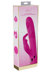 Vive Mimi 10 Function Silicone Rechargeable Triple Motor G-Spot and Tapping Rabbit Vibrator - Pink