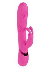 Vive Mimi 10 Function Silicone Rechargeable Triple Motor G-Spot and Tapping Rabbit Vibrator - Pink