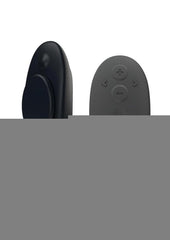 We-Vibe Moxie+ Wearable Rechargeable Silicone Panty Vibe Clitoral Stimulator with Remote Control - Satin - Black