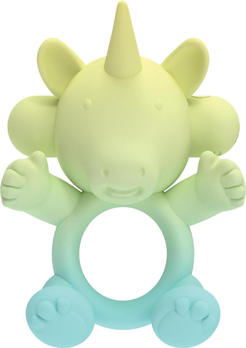 Wet Dreams Uni Horn Rechargeable Silicone Cock Ring - Multicolor