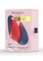 Womanizer Next Liberty Rechargeable Silicone Clitoral Stimulator - Blue/Red