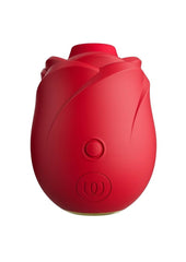 Womanizer Rose Rechargeable Silicone Air Pulse Clitoral Vibrator - Gold/Red