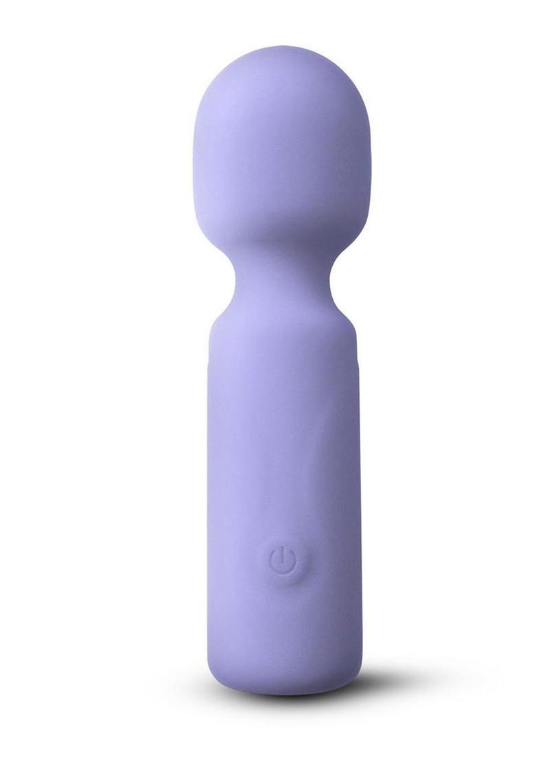 X and O's Adore Rechargeable Silicone Mini Vibrating Wand - Blue